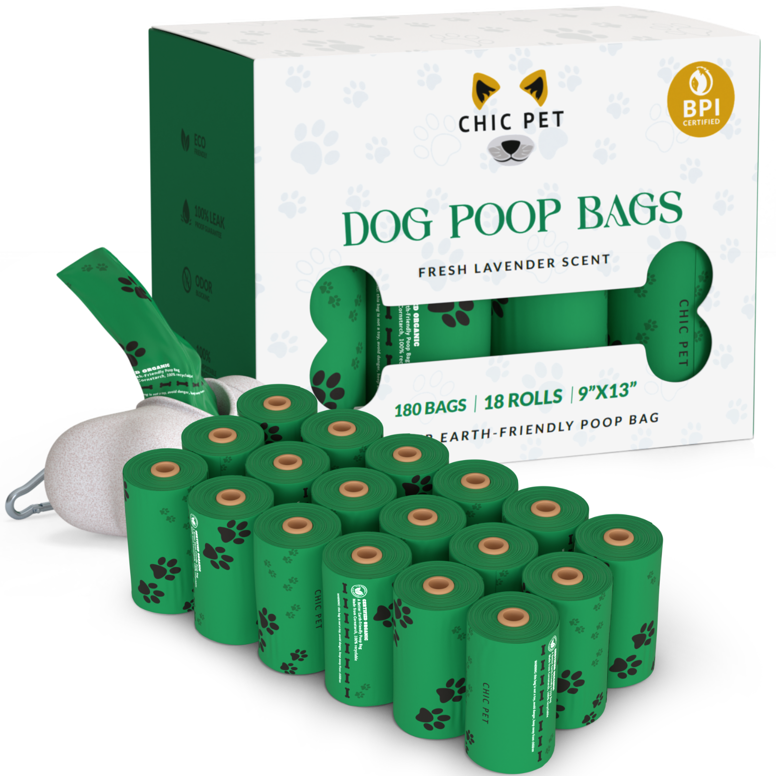 Premium Lavender Scented Poop Bags, All-Natural