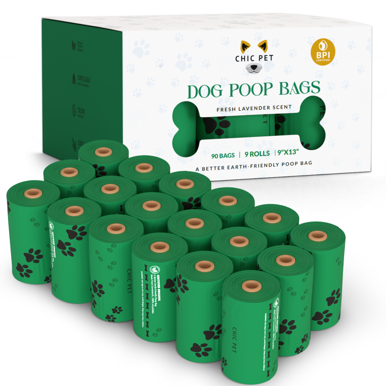 Premium Lavender Scented Poop Bags, All-Natural